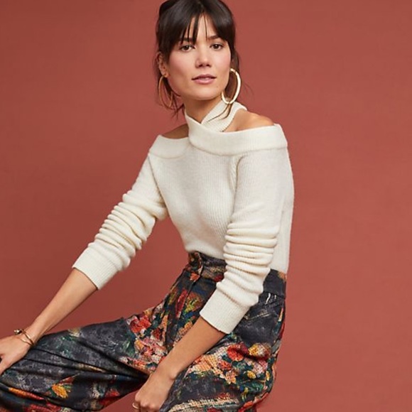 Anthropologie Sweaters - Anthropologie Moth Cross Front Pullover Sweater